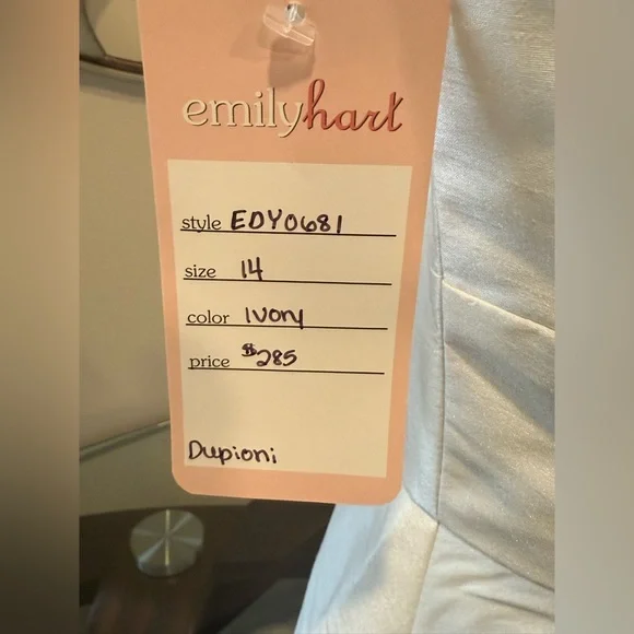 Elegant White Sleeveless Dress by‎ Alfred Sung Size 14 Sample NWT - Picture 7 of 7